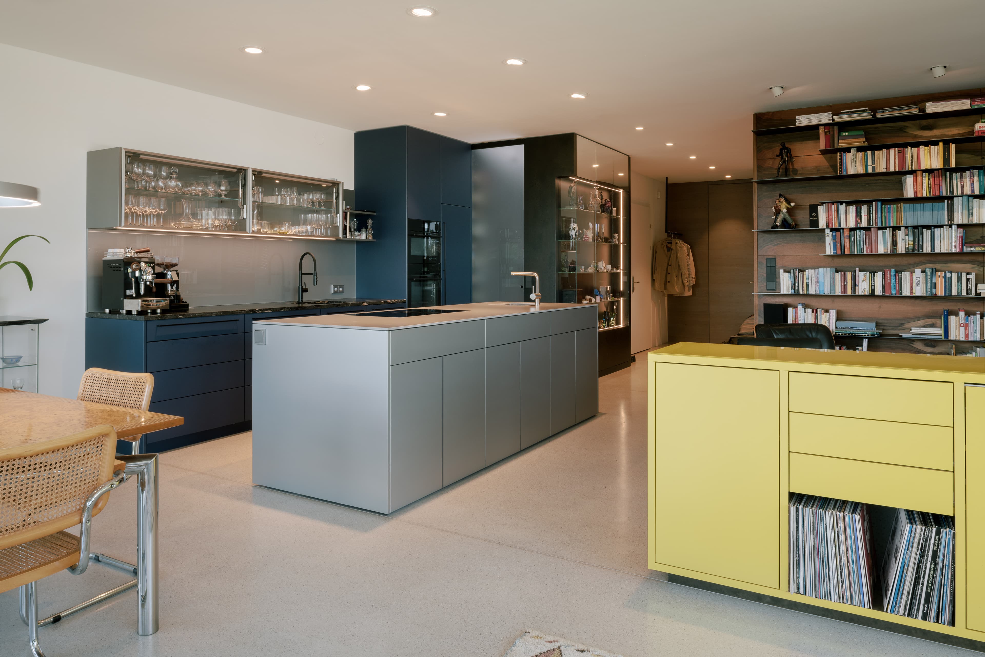 Bedroom with wooden features.